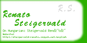 renato steigervald business card